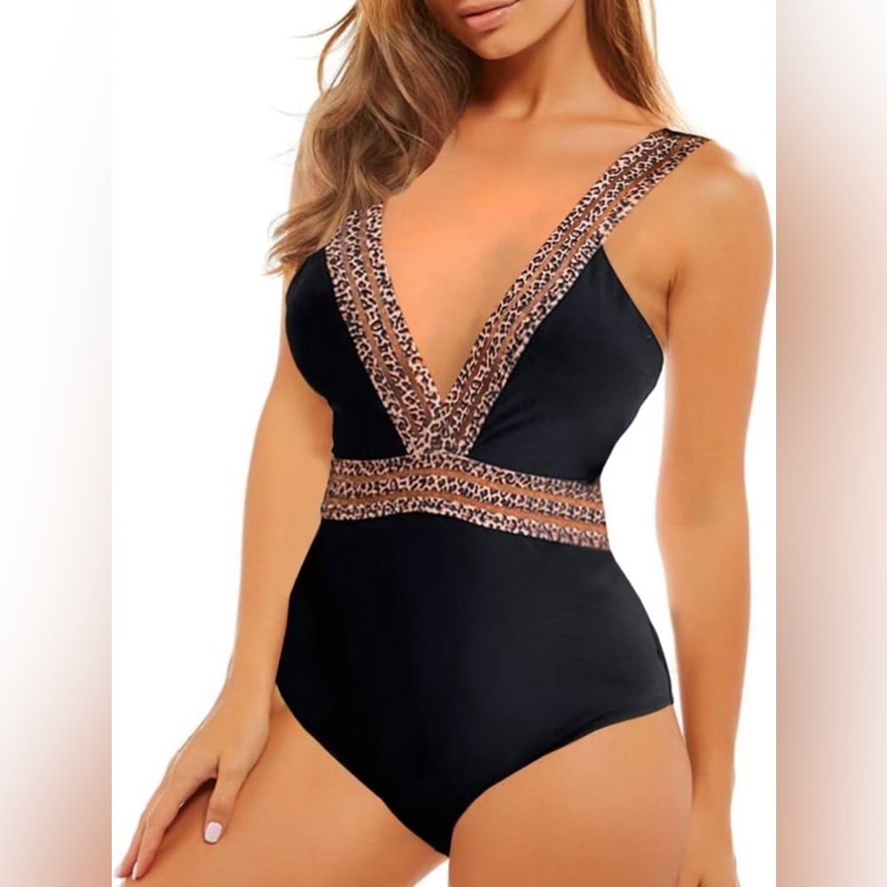 Curve XL 14 Black one piece swimsuit bathing suit by SHEIN plus size